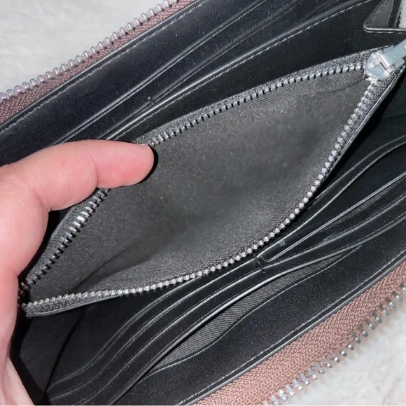 Coach Brown and Black Bow Wristlet - Picture 5 of 6